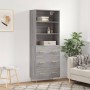 Aparador alto madera contrachapada gris sonoma 69,5x34x180 cm de vidaXL, Aparadores - Ref: Foro24-3189371, Precio: 159,95 €, ...