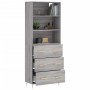 Aparador alto madera contrachapada gris sonoma 69,5x34x180 cm de vidaXL, Aparadores - Ref: Foro24-3189371, Precio: 159,95 €, ...