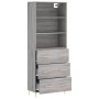 Aparador alto madera contrachapada gris sonoma 69,5x34x180 cm de vidaXL, Aparadores - Ref: Foro24-3189371, Precio: 159,95 €, ...