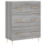 Aparador alto madera contrachapada gris sonoma 69,5x34x180 cm de vidaXL, Aparadores - Ref: Foro24-3189371, Precio: 159,95 €, ...