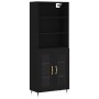 Aparador alto madera contrachapada negro 69,5x34x180 cm de vidaXL, Aparadores - Ref: Foro24-3189294, Precio: 156,62 €, Descue...