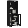 Aparador alto madera contrachapada negro 69,5x34x180 cm de vidaXL, Aparadores - Ref: Foro24-3189294, Precio: 156,62 €, Descue...