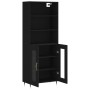 Aparador alto madera contrachapada negro 69,5x34x180 cm de vidaXL, Aparadores - Ref: Foro24-3189294, Precio: 156,62 €, Descue...