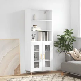 Aparador alto madera contrachapada blanco 69,5x34x180 cm de vidaXL, Aparadores - Ref: Foro24-3189301, Precio: 134,18 €, Descu...