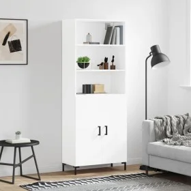 Aparador alto madera contrachapada blanco 69,5x34x180 cm de vidaXL, Aparadores - Ref: Foro24-3189253, Precio: 128,18 €, Descu...