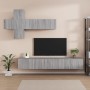Set de muebles para TV 7 pzas madera contrachapada gris Sonoma en Muebles TV | Comprar online en Foru.es