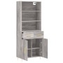 Aparador alto madera contrachapada gris sonoma 69,5x34x180 cm de vidaXL, Aparadores - Ref: Foro24-3200511, Precio: 140,87 €, ...