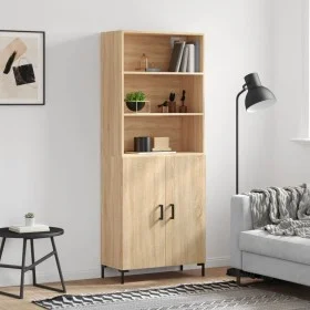 Aparador alto madera contrachapada color roble 69,5x34x180 cm de vidaXL, Aparadores - Ref: Foro24-3189256, Precio: 153,10 €, ...