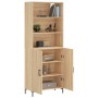 Aparador alto madera contrachapada color roble 69,5x34x180 cm de vidaXL, Aparadores - Ref: Foro24-3189256, Precio: 158,43 €, ...