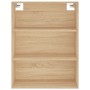 Aparador alto madera contrachapada color roble 69,5x34x180 cm de vidaXL, Aparadores - Ref: Foro24-3189256, Precio: 158,43 €, ...