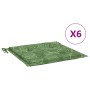 Cojines de silla 6 uds tela estampado de hojas 50x50x3 cm de vidaXL, Cojines para sillas y sofás - Ref: Foro24-361091, Precio...