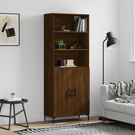 Aparador alto madera contrachapada marrón roble 69,5x34x180 cm de vidaXL, Aparadores - Ref: Foro24-3189260, Precio: 141,24 €,...