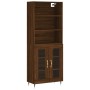 Aparador alto madera contrachapada marrón roble 69,5x34x180 cm de vidaXL, Aparadores - Ref: Foro24-3189300, Precio: 143,35 €,...