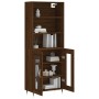 Aparador alto madera contrachapada marrón roble 69,5x34x180 cm de vidaXL, Aparadores - Ref: Foro24-3189300, Precio: 143,35 €,...