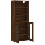 Aparador alto madera contrachapada marrón roble 69,5x34x180 cm de vidaXL, Aparadores - Ref: Foro24-3189300, Precio: 143,35 €,...