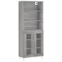 High sideboard sonoma gray plywood 69.5x34x180 cm by vidaXL, Sideboards - Ref: Foro24-3189307, Price: 133,62 €, Discount: %