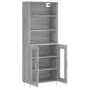 High sideboard sonoma gray plywood 69.5x34x180 cm by vidaXL, Sideboards - Ref: Foro24-3189307, Price: 133,62 €, Discount: %