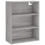 High sideboard sonoma gray plywood 69.5x34x180 cm by vidaXL, Sideboards - Ref: Foro24-3189307, Price: 133,62 €, Discount: %
