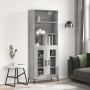 Aparador alto madera contrachapada gris sonoma 69,5x34x180 cm de vidaXL, Aparadores - Ref: Foro24-3189323, Precio: 148,02 €, ...