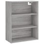 Aparador alto madera contrachapada gris sonoma 69,5x34x180 cm de vidaXL, Aparadores - Ref: Foro24-3189323, Precio: 148,02 €, ...