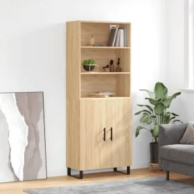 Aparador alto madera contrachapada color roble 69,5x34x180 cm de vidaXL, Aparadores - Ref: Foro24-3189280, Precio: 160,03 €, ...