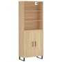 Aparador alto madera contrachapada color roble 69,5x34x180 cm de vidaXL, Aparadores - Ref: Foro24-3189280, Precio: 164,74 €, ...