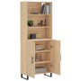 Aparador alto madera contrachapada color roble 69,5x34x180 cm de vidaXL, Aparadores - Ref: Foro24-3189280, Precio: 164,74 €, ...