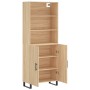 Aparador alto madera contrachapada color roble 69,5x34x180 cm de vidaXL, Aparadores - Ref: Foro24-3189280, Precio: 164,74 €, ...