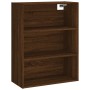 Aparador alto madera contrachapada marrón roble 69,5x34x180 cm de vidaXL, Aparadores - Ref: Foro24-3189524, Precio: 174,13 €,...