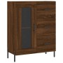 Aparador alto madera contrachapada marrón roble 69,5x34x180 cm de vidaXL, Aparadores - Ref: Foro24-3189524, Precio: 174,13 €,...