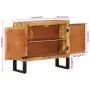 Aparador de madera maciza de mango y metal 80x30x71 cm by vidaXL, Sideboards - Ref: Foro24-355842, Price: 213,71 €, Discount: %