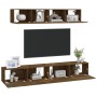 Set de muebles de TV 4 pzas madera contrachapada roble ahumado en Muebles TV | Comprar online en Foru.es