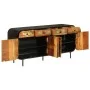 Aparador de madera maciza reciclada y metal 140x35x70 cm de vidaXL, Aparadores - Ref: Foro24-355845, Precio: 443,53 €, Descue...