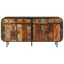 Aparador de madera maciza reciclada y metal 140x35x70 cm de vidaXL, Aparadores - Ref: Foro24-355845, Precio: 394,80 €, Descue...