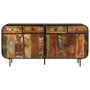 Aparador de madera maciza reciclada y metal 140x35x70 cm de vidaXL, Aparadores - Ref: Foro24-355845, Precio: 443,53 €, Descue...