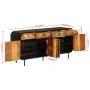 Aparador de madera maciza reciclada y metal 140x35x70 cm de vidaXL, Aparadores - Ref: Foro24-355845, Precio: 443,53 €, Descue...