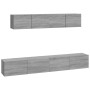 Set de muebles para TV 4 pzas madera contrachapada gris Sonoma en Muebles TV | Comprar online en Foru.es
