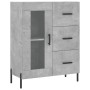 Aparador alto madera contrachapada gris hormigón 69,5x34x180 cm de vidaXL, Aparadores - Ref: Foro24-3189521, Precio: 162,59 €...