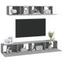 Set de muebles para TV 4 pzas madera contrachapada gris Sonoma en Muebles TV | Comprar online en Foru.es