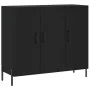 Black engineered wood sideboard 90x34x80 cm by vidaXL, Sideboards - Ref: Foro24-828117, Price: 115,34 €, Discount: %