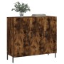 Aparador de madera de ingeniería roble ahumado 90x34x80 cm de vidaXL, Aparadores - Ref: Foro24-828121, Precio: 84,74 €, Descu...