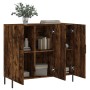 Aparador de madera de ingeniería roble ahumado 90x34x80 cm de vidaXL, Aparadores - Ref: Foro24-828121, Precio: 84,74 €, Descu...