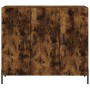 Aparador de madera de ingeniería roble ahumado 90x34x80 cm de vidaXL, Aparadores - Ref: Foro24-828121, Precio: 84,74 €, Descu...