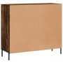 Aparador de madera de ingeniería roble ahumado 90x34x80 cm de vidaXL, Aparadores - Ref: Foro24-828121, Precio: 84,74 €, Descu...