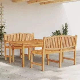 3-teiliges Garten-Esszimmerset aus massivem Teakholz von vidaXL, Gartensets - Ref: Foro24-3157943, Preis: 788,18 €, Rabatt: %