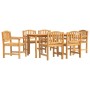 Juego de comedor de jardín 7 piezas madera maciza de teca de vidaXL, Conjuntos de jardín - Ref: Foro24-3157932, Precio: 964,6...