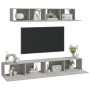 Set de muebles de TV 4 pzas madera contrachapada gris hormigón en Muebles TV | Comprar online en Foru.es