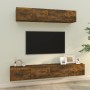 Set de muebles de TV 4 pzas madera contrachapada roble ahumado en Muebles TV | Comprar online en Foru.es
