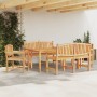 Juego de comedor para jardín 5 piezas madera maciza de teca de vidaXL, Conjuntos de jardín - Ref: Foro24-3157945, Precio: 1,0...