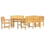 Juego de comedor para jardín 5 piezas madera maciza de teca de vidaXL, Conjuntos de jardín - Ref: Foro24-3157945, Precio: 1,0...